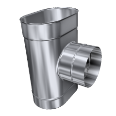 Trójnik żaroodporny owalny MKSZ Invest MK ŻARY 120x200mm gr.0,8mm strona szersza